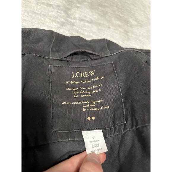 J. Crew Boyfriend Field Jacket Relaxed Fit Womens Dark Brown‎ Gray Canvas - Picture 7 of 8